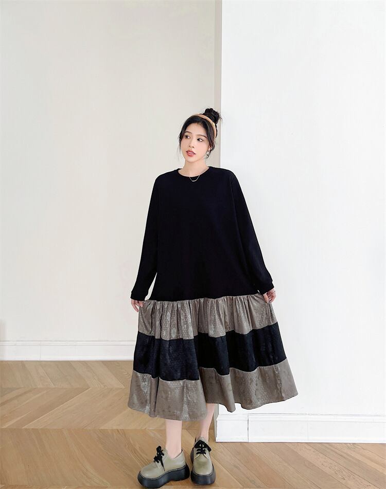 【dress】ドッキングカジュアルワンピース　M28936
