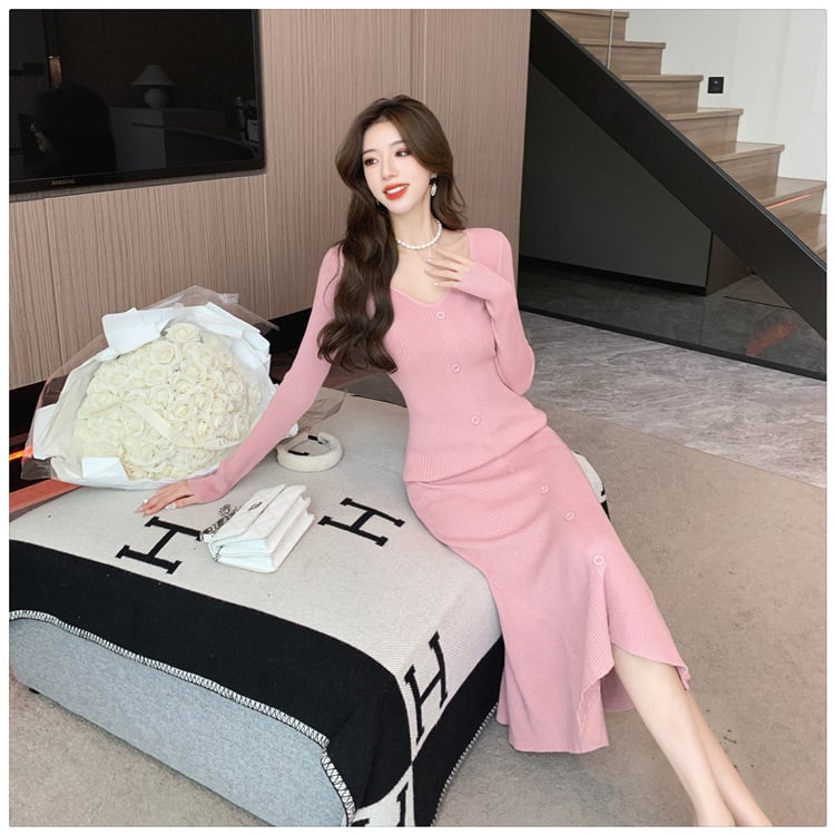 【dress】マーメイドニットワンピース　M28242