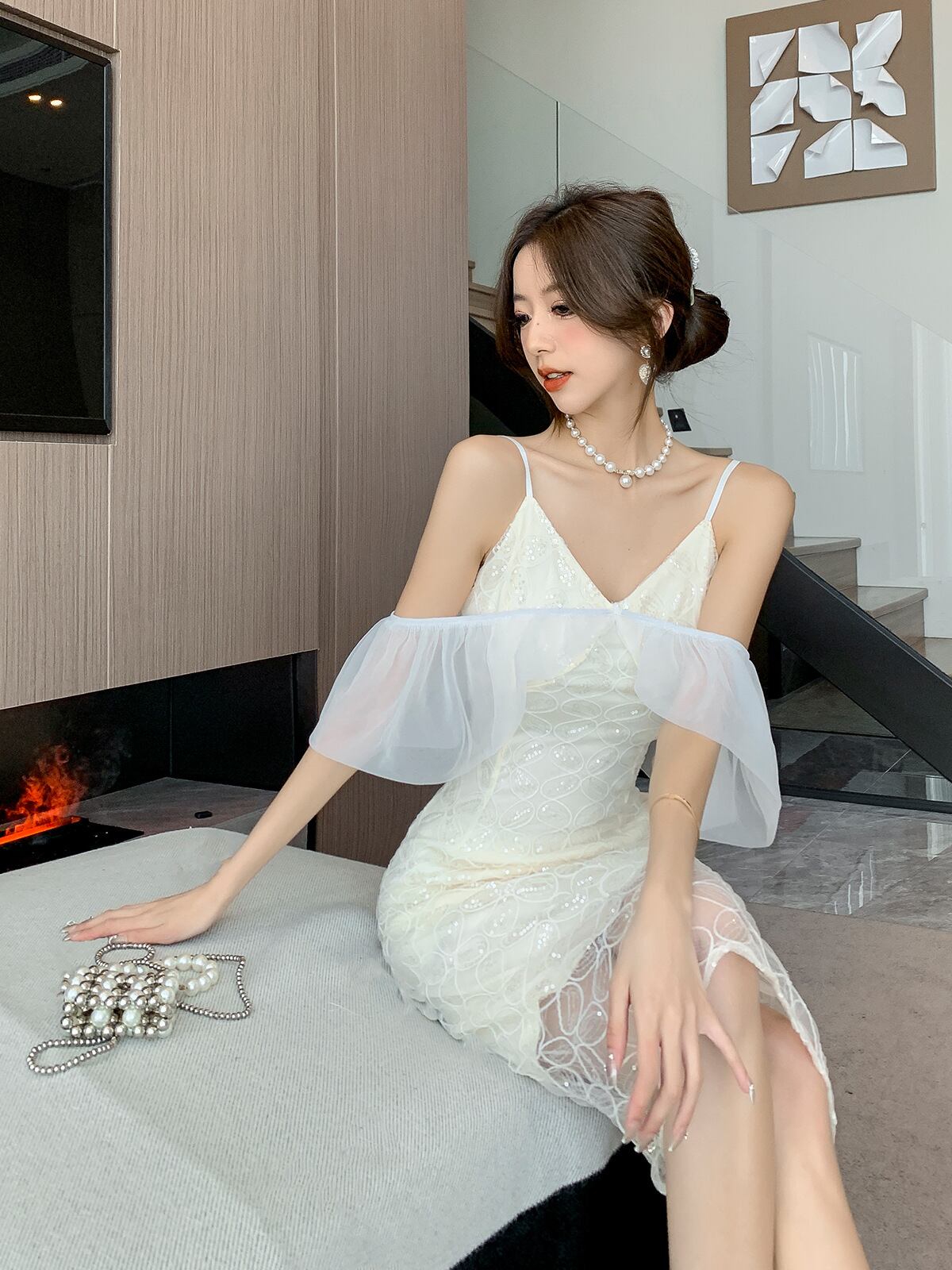 【dress】フリルキャミワンピースG20065