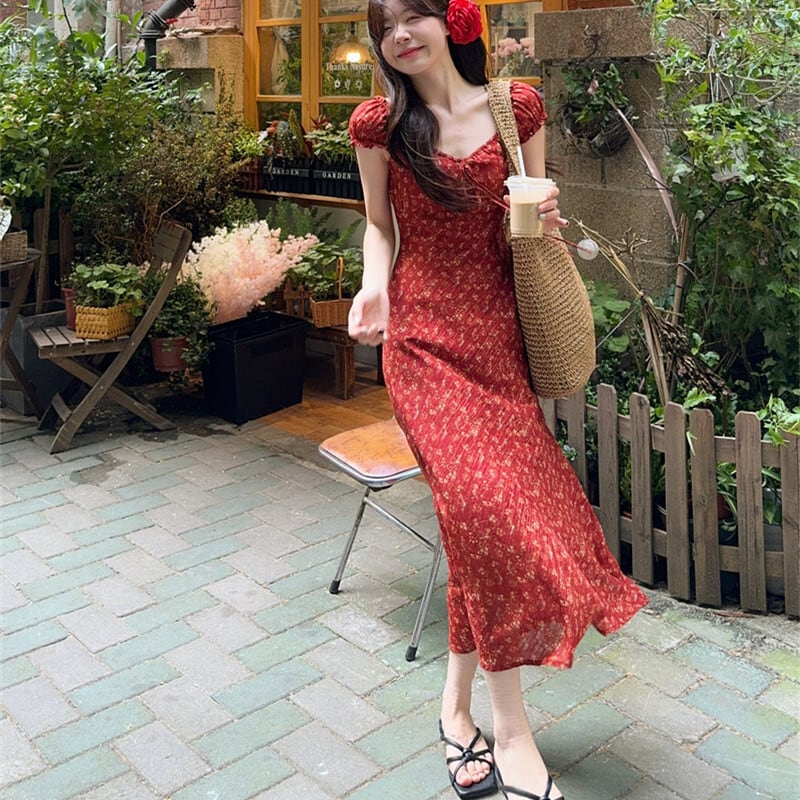 【dress】花柄ワンピース　M24859
