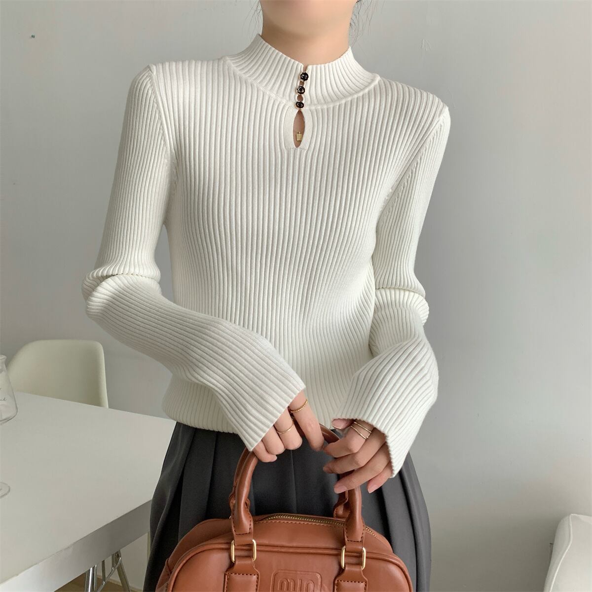 【tops】ニットトップス　M27664