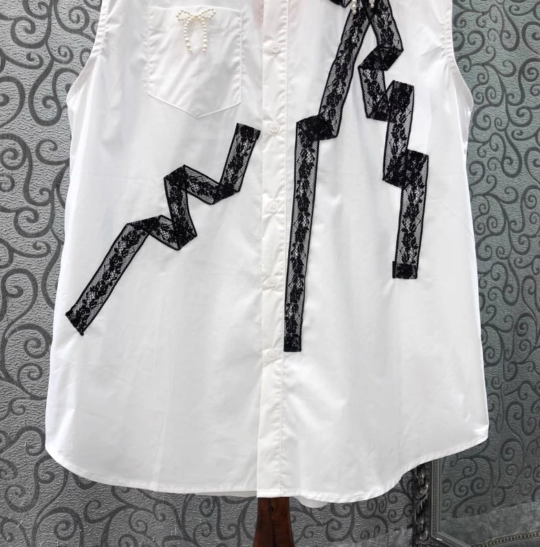 【tops】ノースリーブシャツトップス　M24074