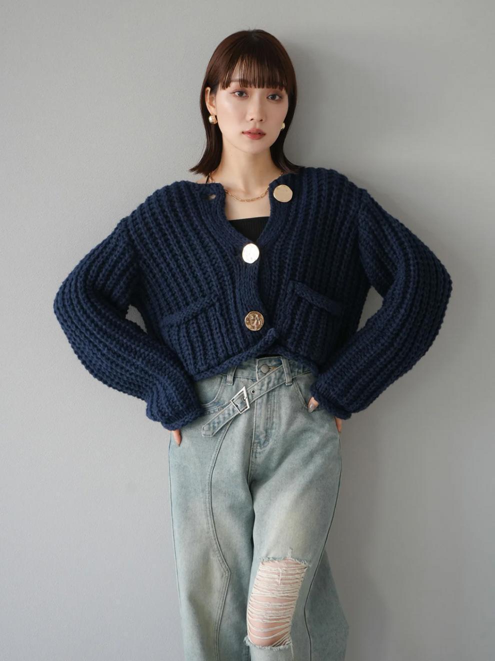 【outer】ニットカーデ　M27613