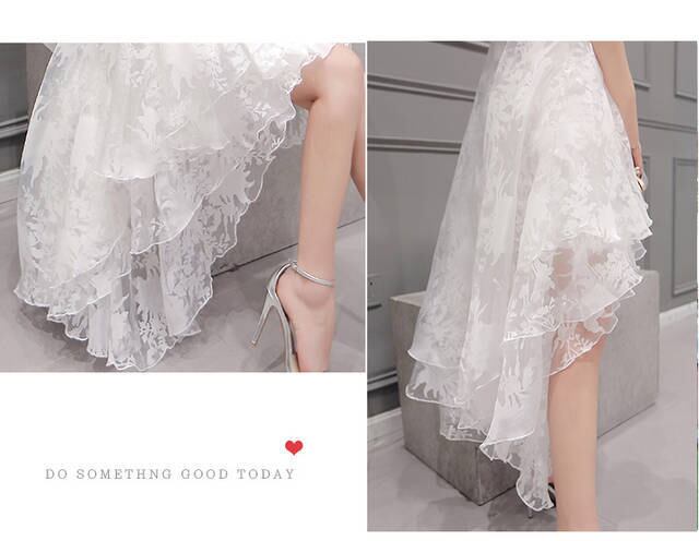 【dress】一目惚れ！ラウンドネックノースリーブ無地メッシュ不規則韓国ファッションワンピースF2299