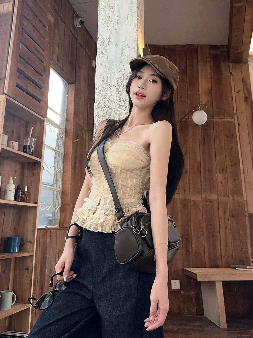 【tops】レースベアトップ　M24808