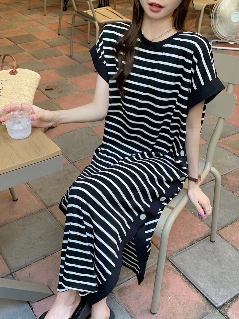 【dress】ボーダー柄ワンピース　M25123