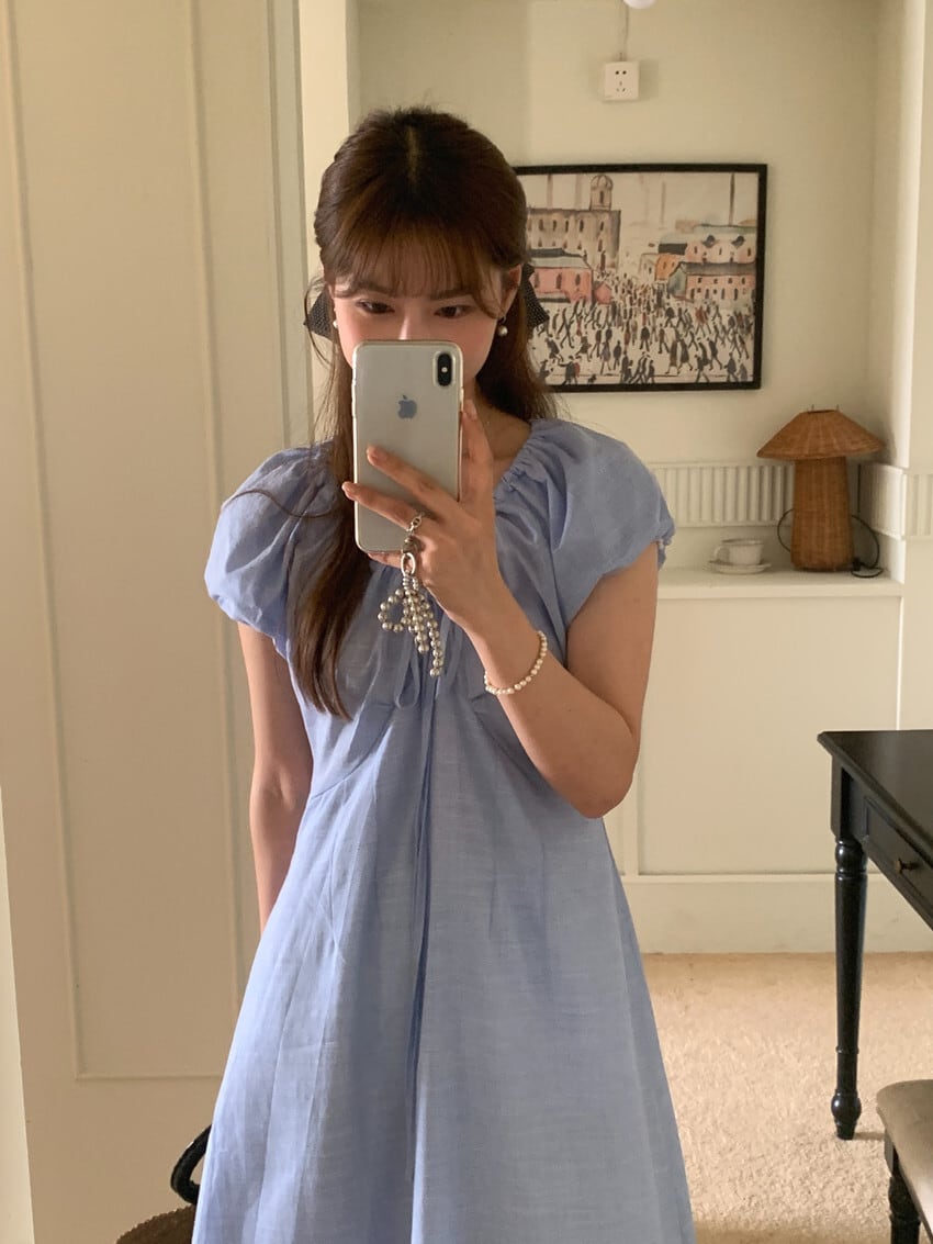 【dress】Vネックワンピース　M24642
