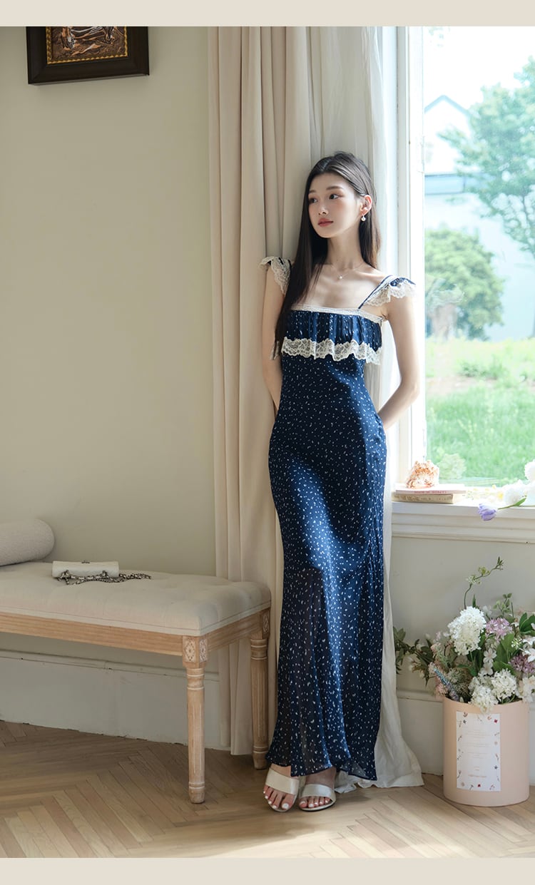 【dress】レースフリルキャミワンピース　M31661
