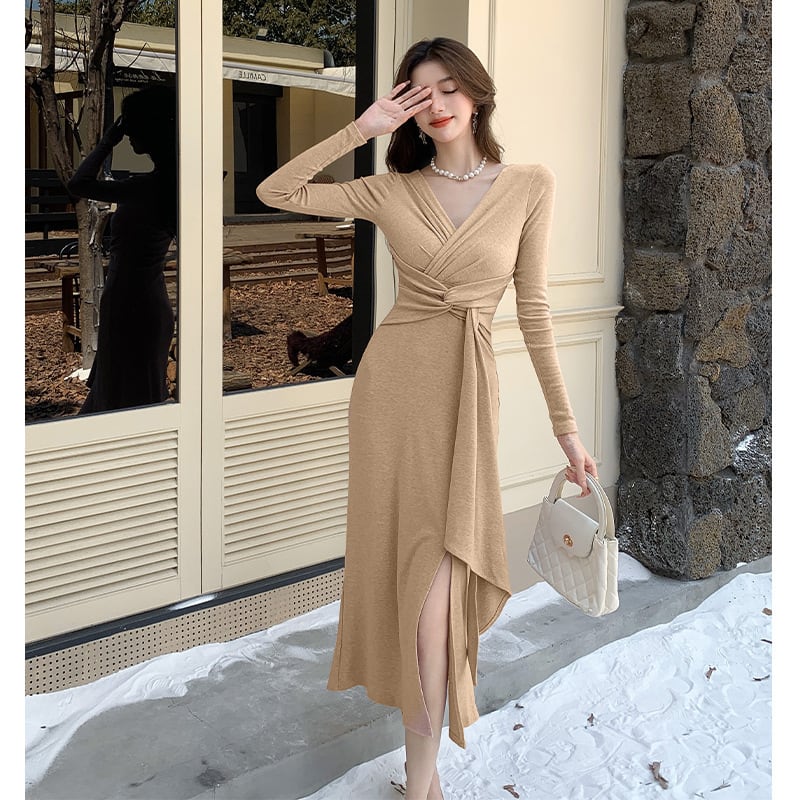 【dress】Vネックワンピース　M29498