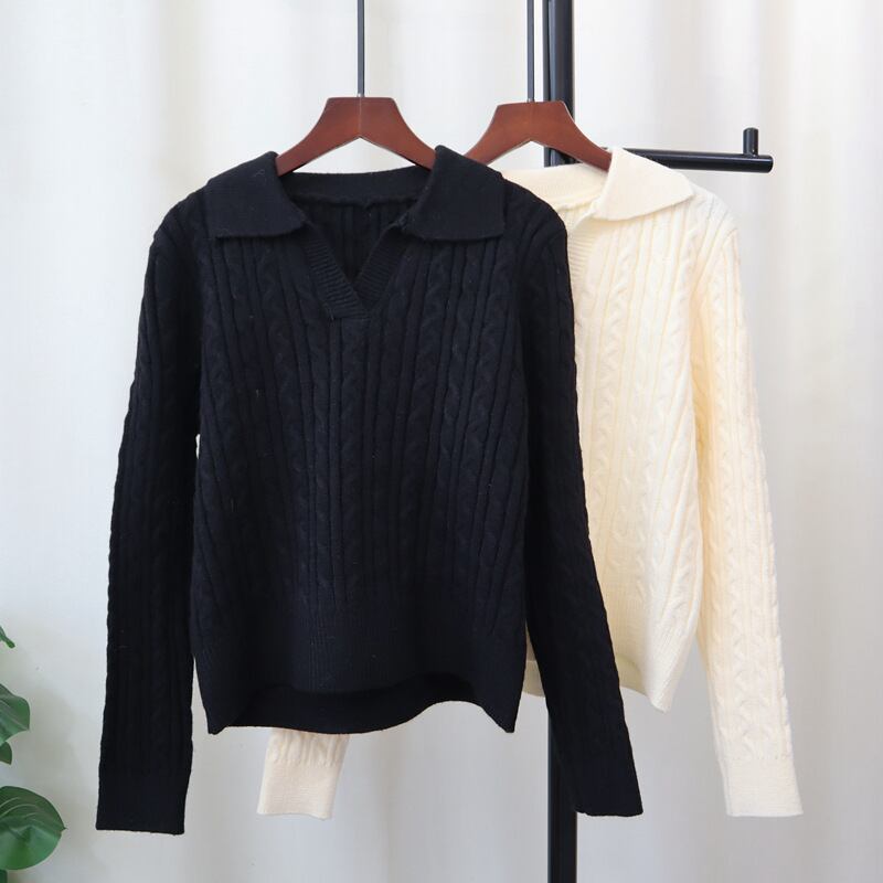 【tops】POLOネックニットセーター　M27521