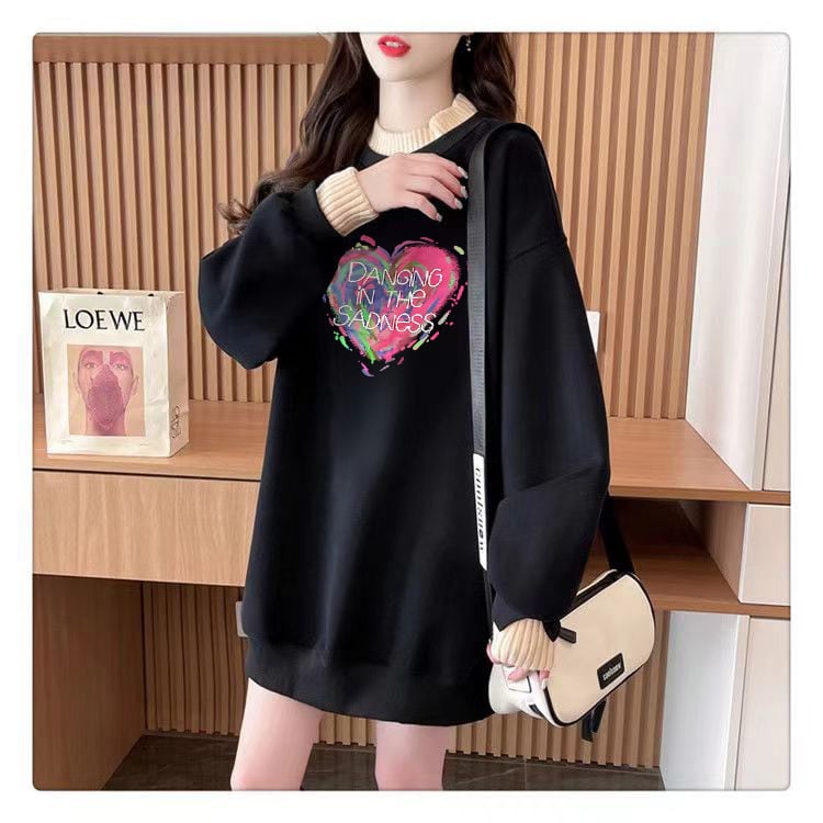 【tops】裹起毛プリントプルオーバー　M28815