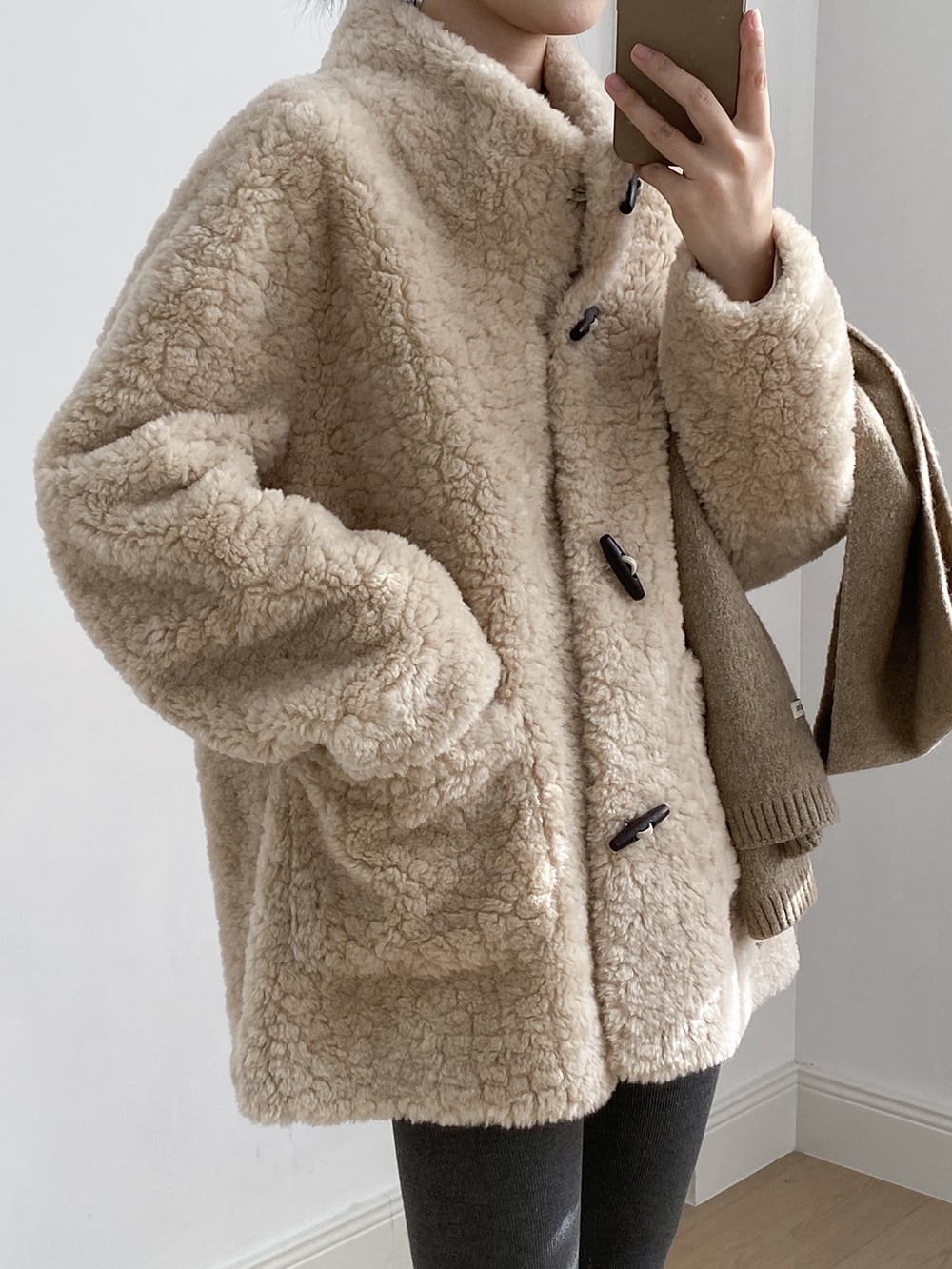 【outer】スタントカラーボアコート Q7371