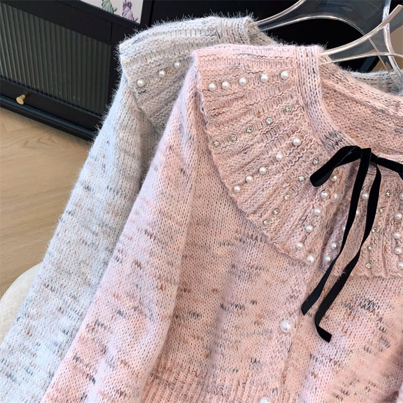 【tops】パールニットセーター　M27186
