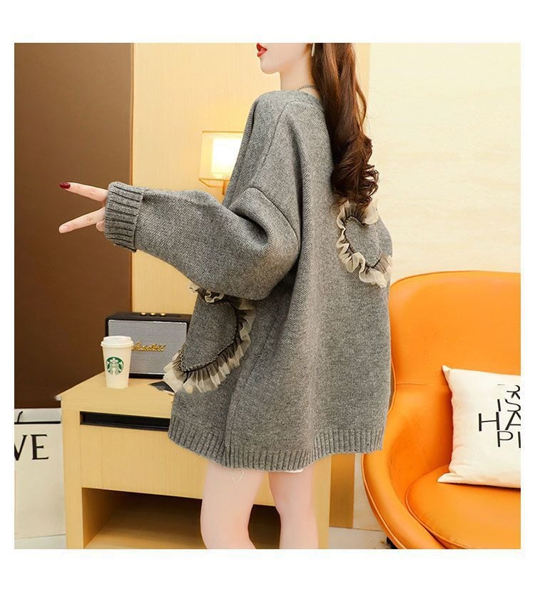 【outer】Vネックニットカーデ　M29144