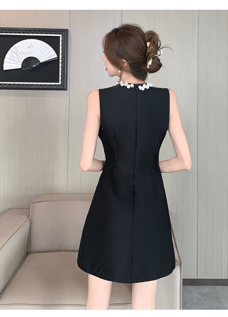 【dress】ノースリーブビーズAラインワンピース G21537