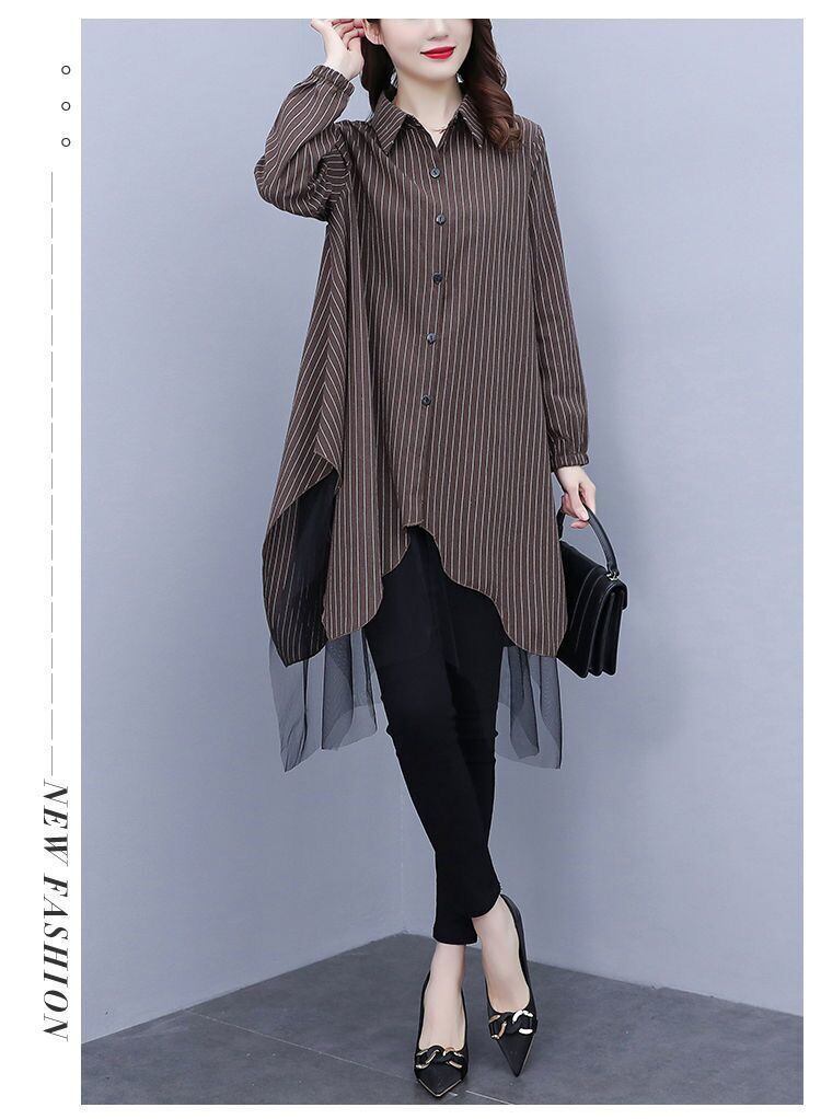 【tops】メッシュ切り替えブラウスG20362