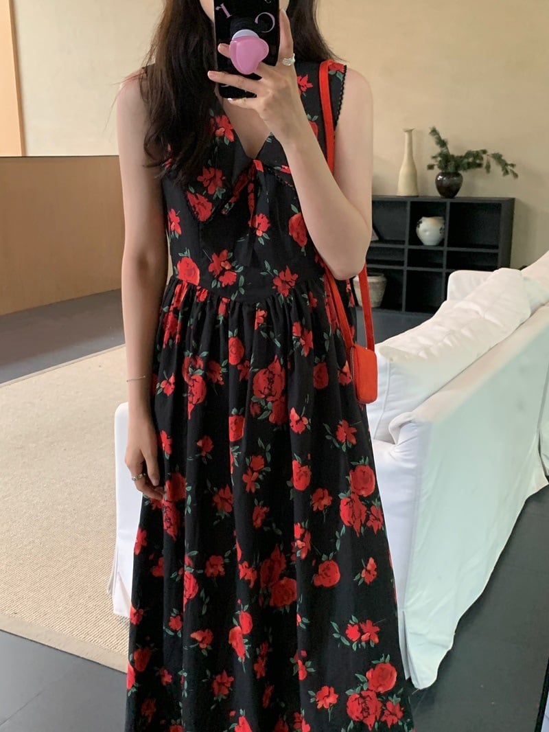 【dress】花柄ワンピース　M24869