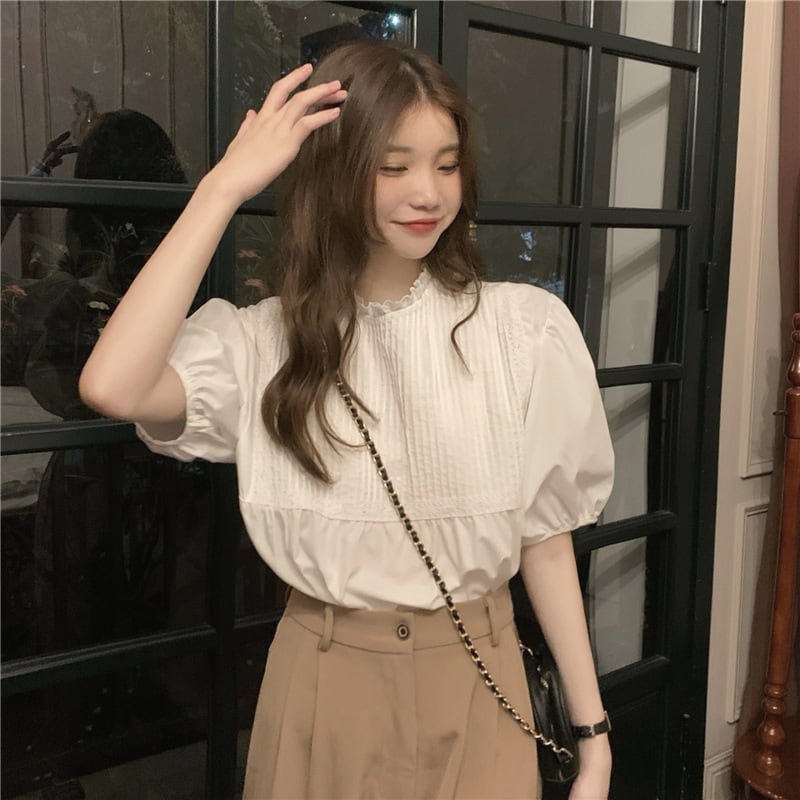 【tops】パフスリーブトップス　M25315