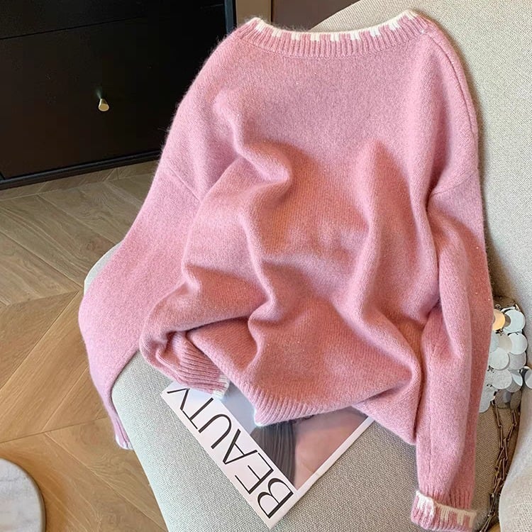 【tops】クルーネックニットセーター　M29315