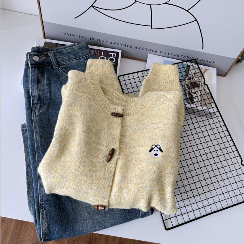 【outer】4色展開ニットカーディガン Q7492