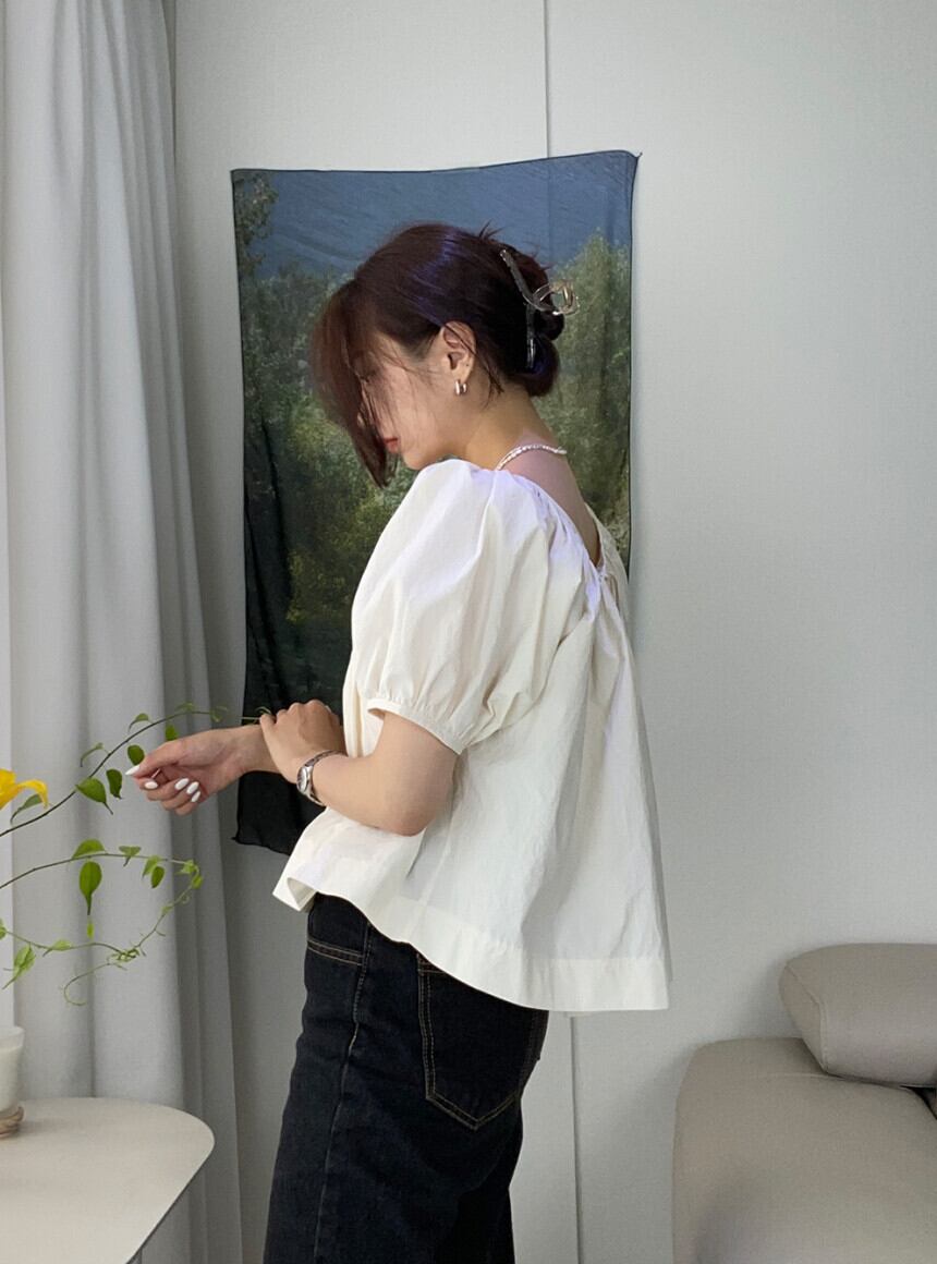 【tops】パフスリーブ ブラウスG20481