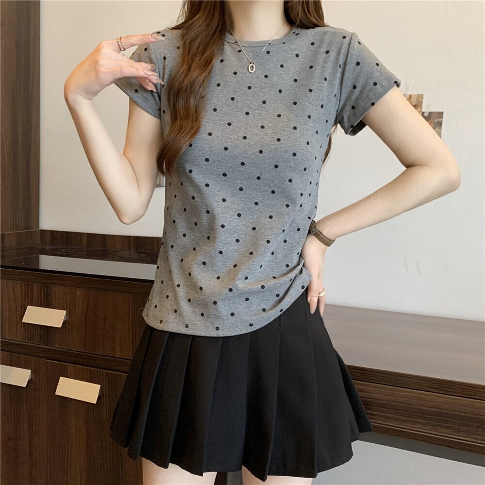 【tops】ドット柄TシャツG20723