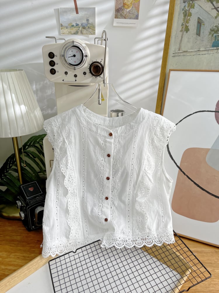 【tops】レースベスト　M24867