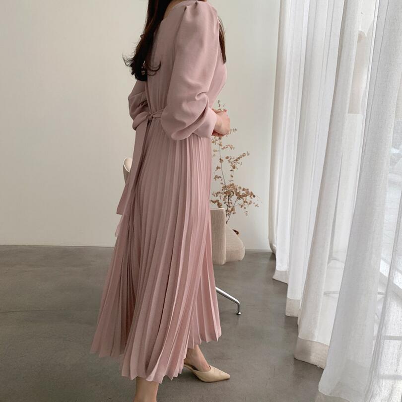 【dress】好感度UP!気質満点レトロスウィート長袖淑女着痩せレディースワンピース G1699