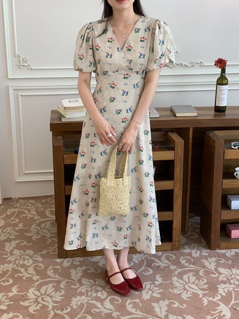 【dress】花柄ワンピース　M24741