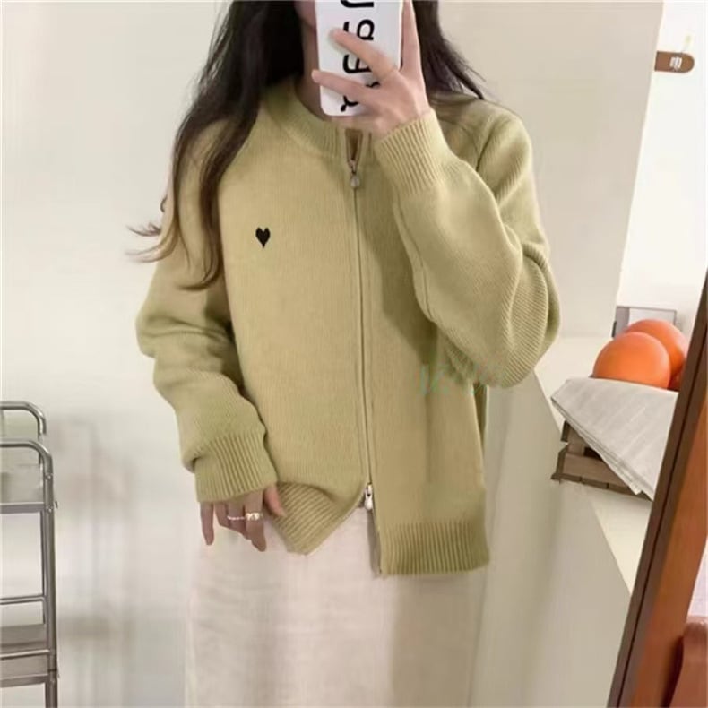【outer】ファスナーニットカーデ　M26223