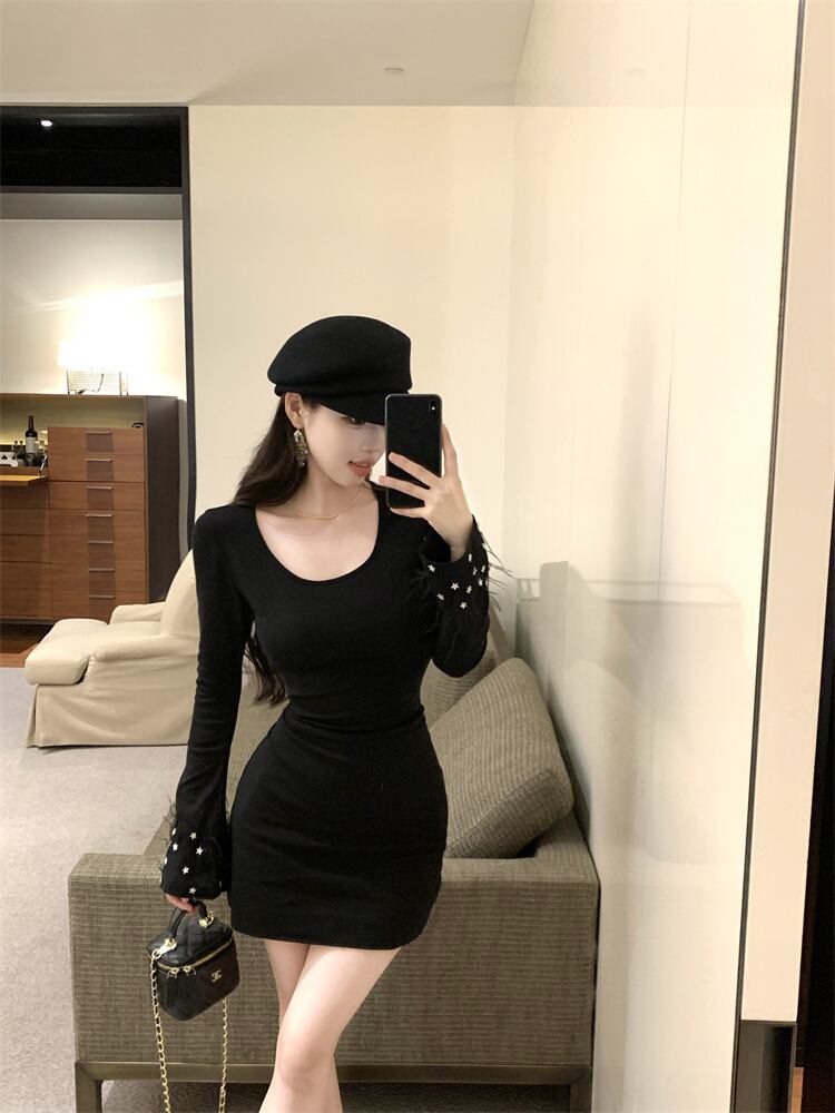 【dress】フレアスリーブワンピース　M27976