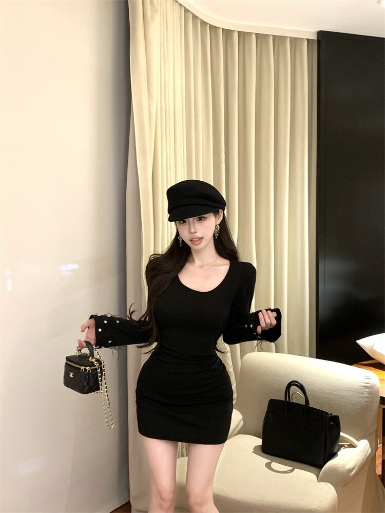【dress】フレアスリーブワンピース　M27976
