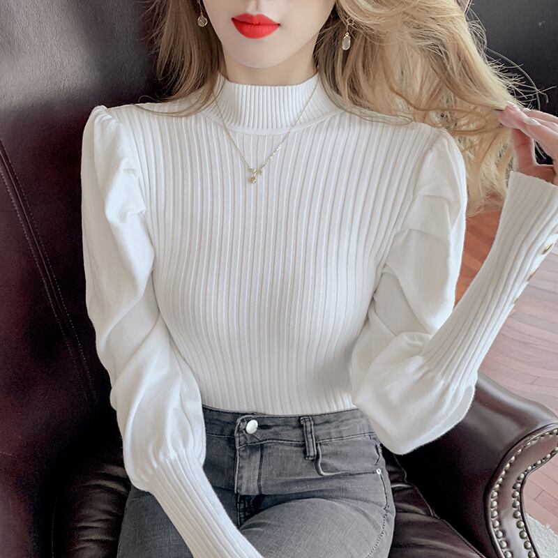 【tops】ランタンスリーブファッションスウィートニットセーター G4497