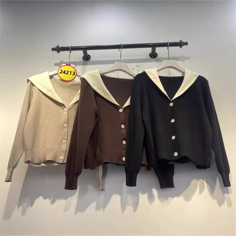 【outer】切り替えニットカーデ　M25956