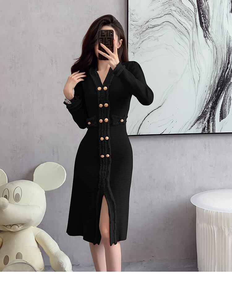 【dress】ボタンデザインワンピース　M19105