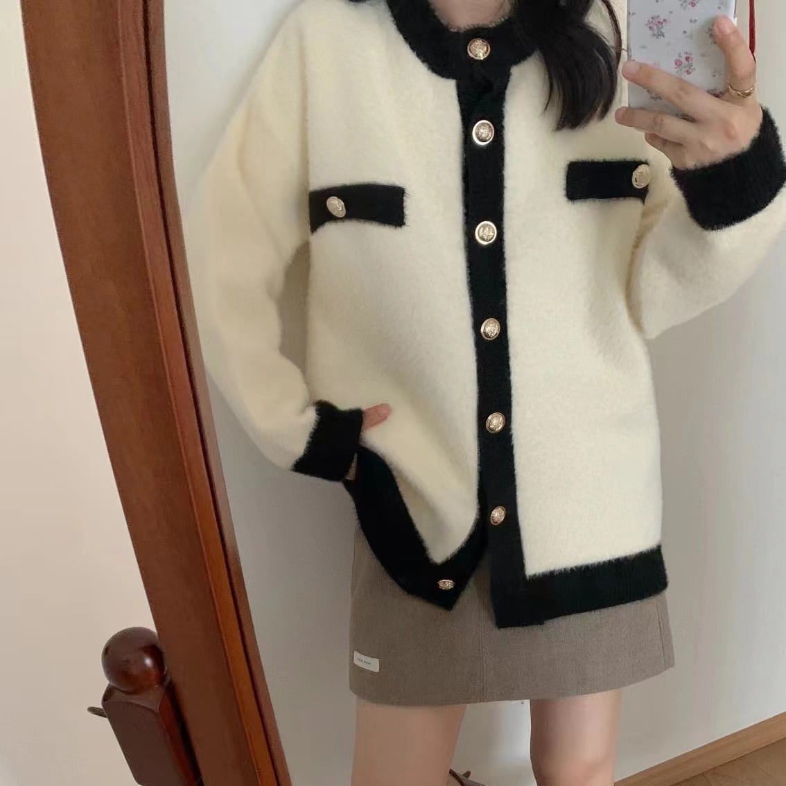 【outer】ニットカーデ　M26303
