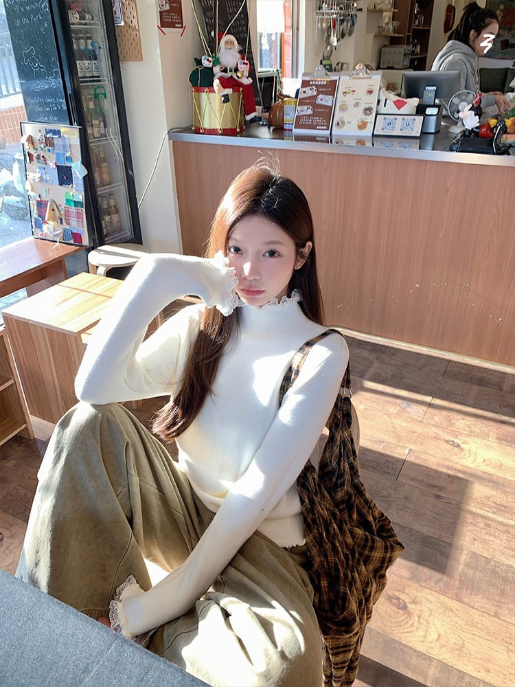 【tops】裹起毛ドッキングトップス　M28639