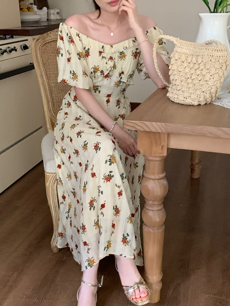 【dress】花柄ワンピース　M24465