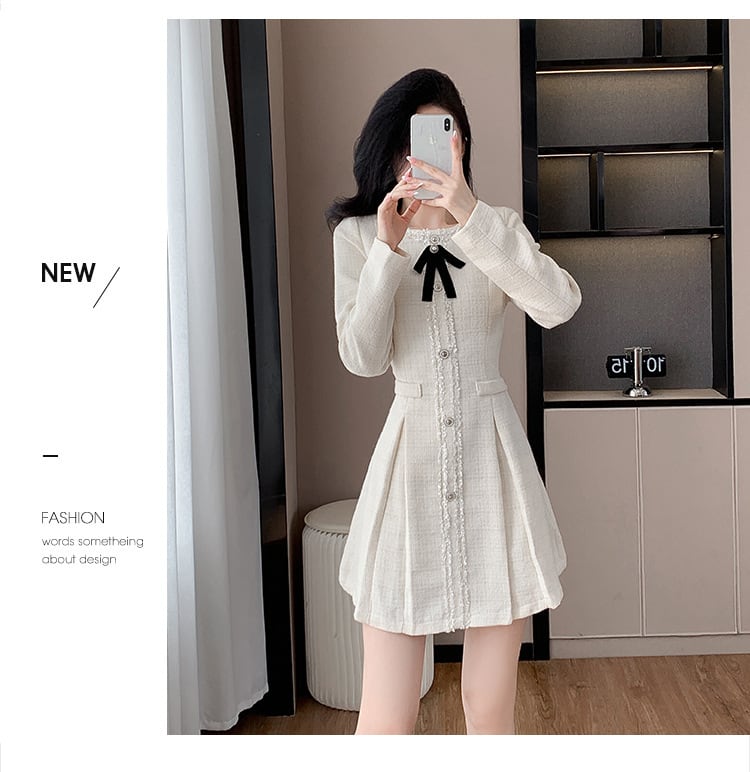 【dress】リボン付きデートワンピース　M27659