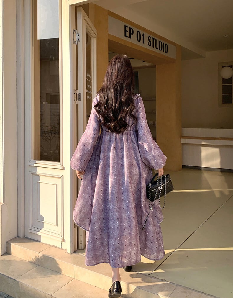 【dress】フレアロングワンピース Q8221
