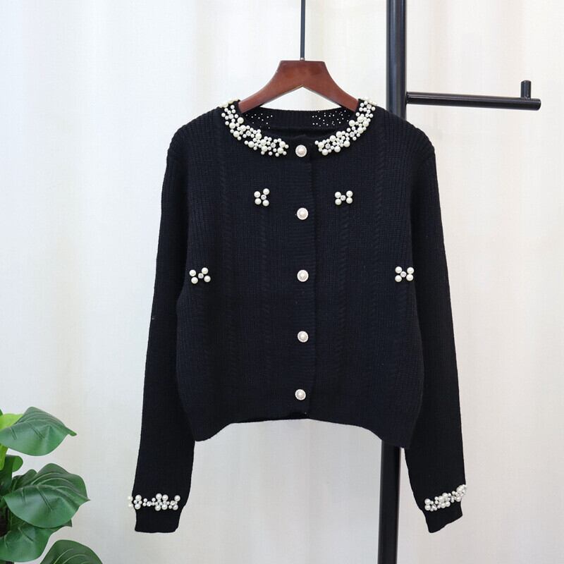 【outer】パールニットカーデ　M27592
