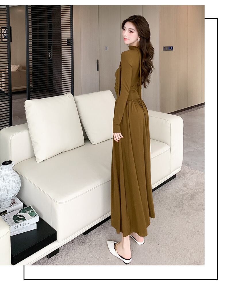 【dress】チョーカー付Vネックワンピース　M28249