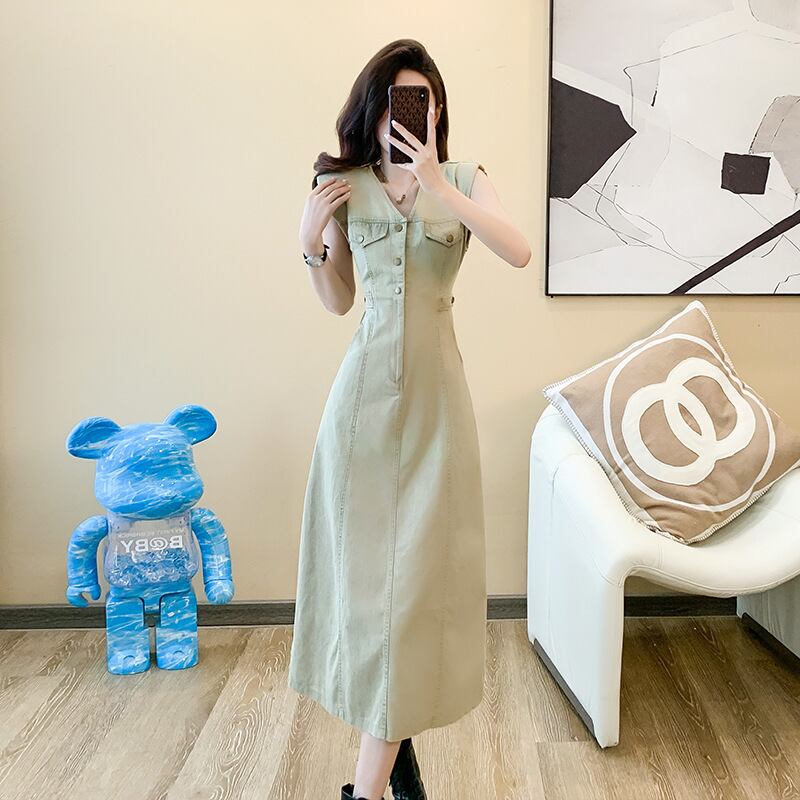 【dress】ノースリーブデニムワンピース G20200