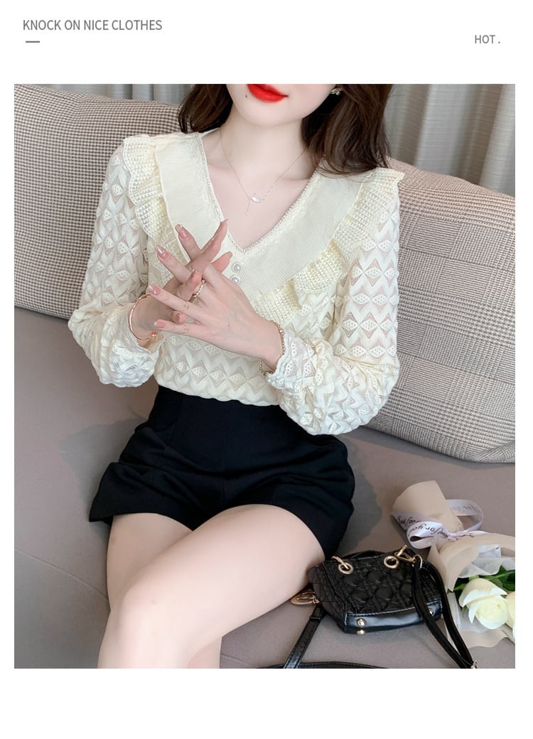 【tops】レースシャツトップス　M28634