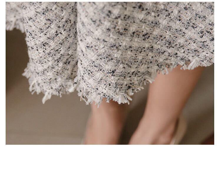 【dress】OL通勤好感度UP!気質満点韓国風知的5分袖 ハイウエストワンピース G0402