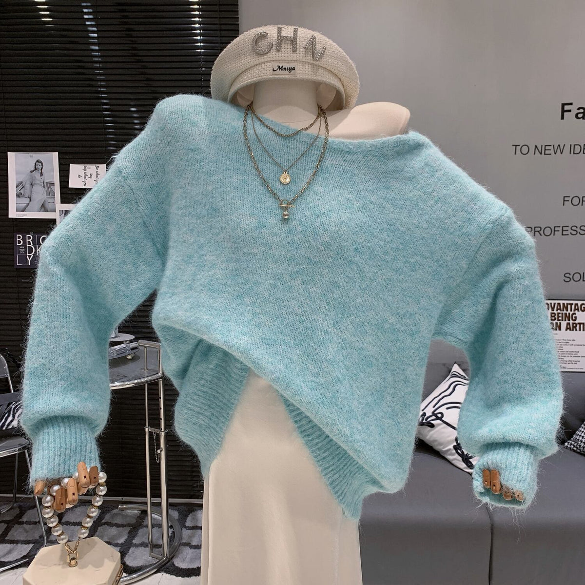 【tops】バックリボンニットトップス　N2775