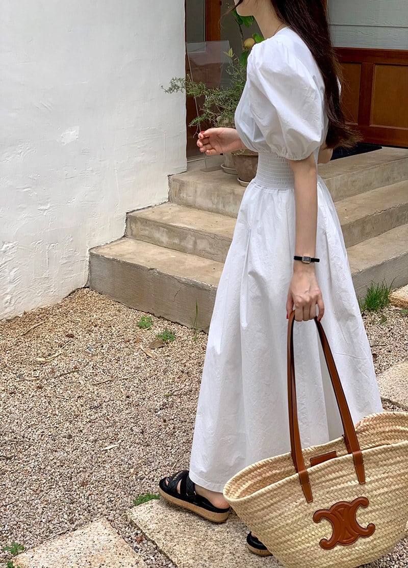 【dress】パフスリーブワンピース　M29779