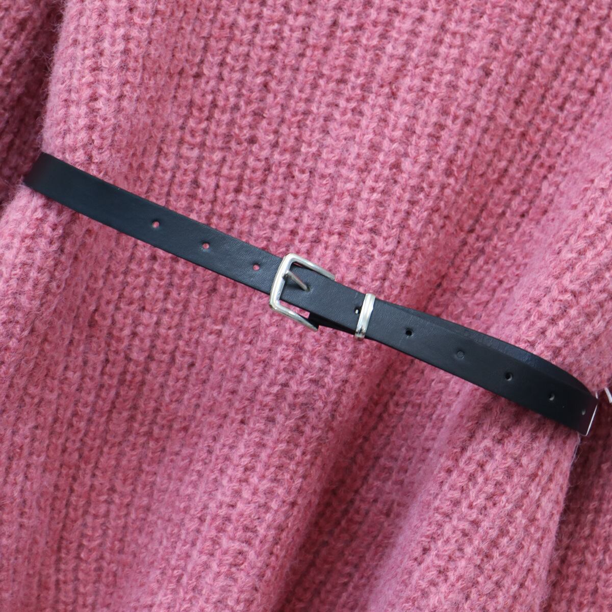 【tops】ニットセーターベルト付き　M18748