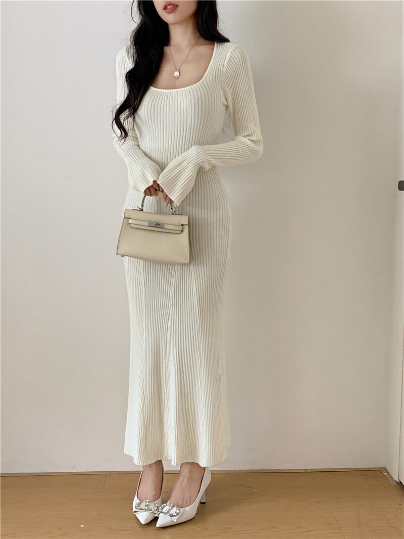 【dress】マーメイドニットワンピース　M26998