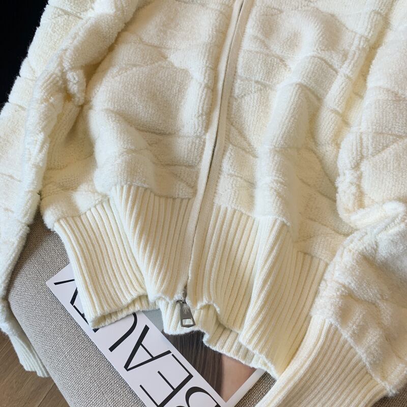 【outer】ファスナーニットカーデ　M26693